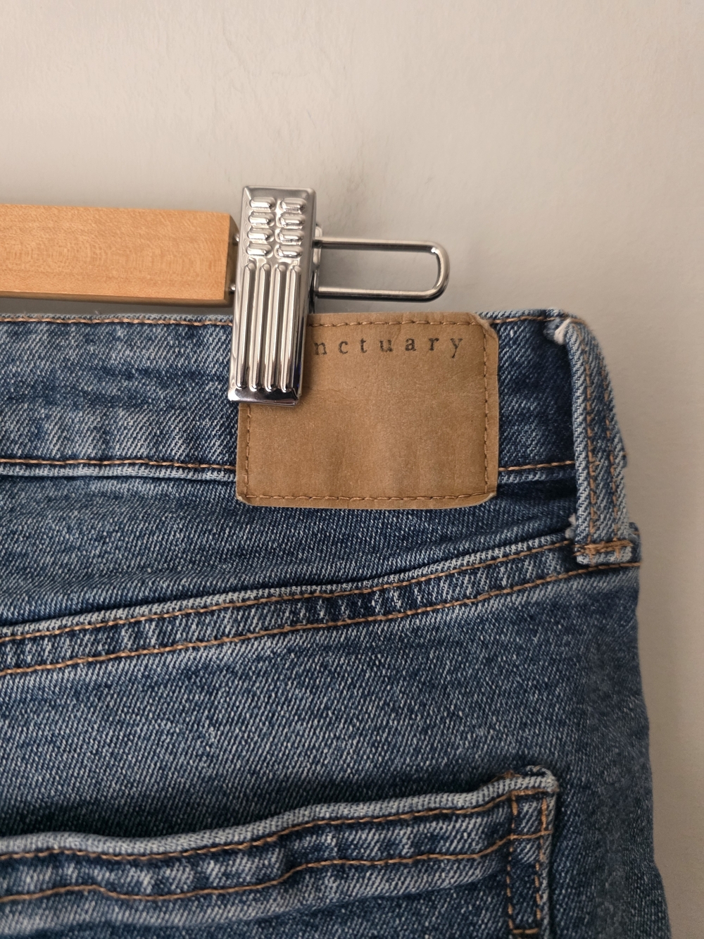 Sanctuary Denim Wide Leg Jeans Size 8 Blue High Rise Stretch - Picture 6 of 12